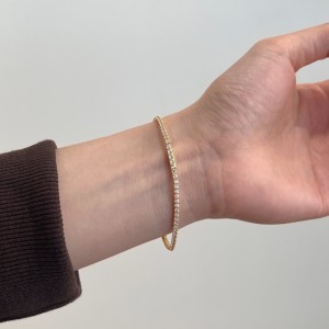 925 Sterling Silver 2.5mm Round Zirconia Tennis Bracelet 100100153 925 Sterling Silver 2.5mm Round Zirconia Tennis Bracelet 100100153