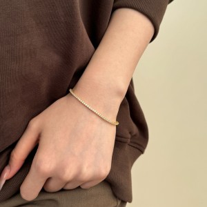 925 Sterling Silver 2.5mm Round Zirconia Tennis Bracelet 100100153 925 Sterling Silver 2.5mm Round Zirconia Tennis Bracelet 100100153