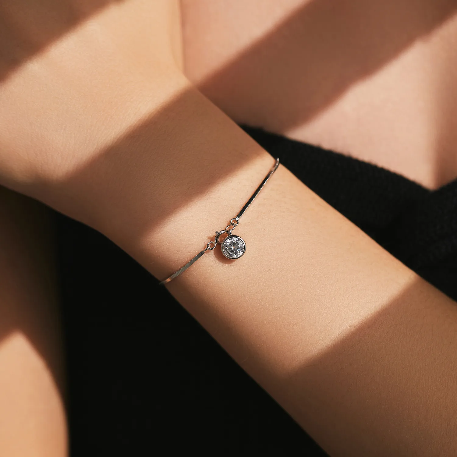 S925 Zirconia Snake Blade Chain Bracelet 100100159 - image1