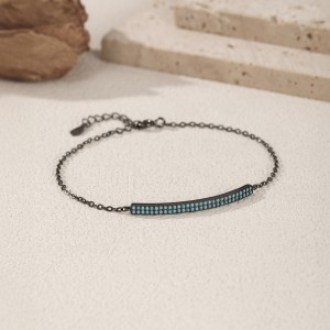 925 Sterling Silver Vintage Punk Turquoise Bracelet 100100169