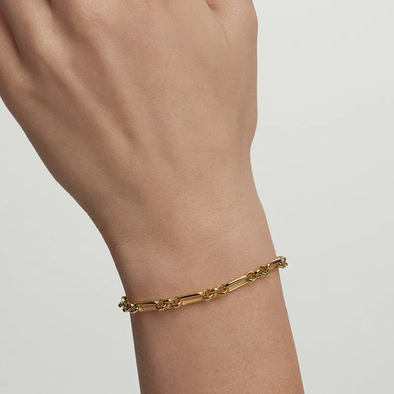 925 Sterling Silver Paperclip Chain Bracelet 100100216 - image1