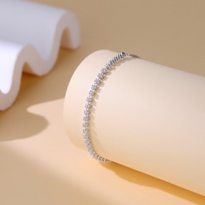 925 Sterling Silver Tennis Adjustable Zircon Bracelets 100100227