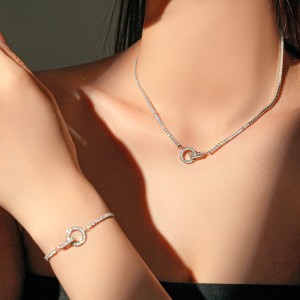 Wholesale 925 Sterling Silver CZ Tennis Chain Toggle Bracelet 100100256 Wholesale 925 Sterling Silver CZ Tennis Chain Toggle Bracelet 100100256