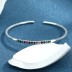 Rainbow Zirconia Simple Cuff Bangles 100200004