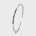 Rainbow Zirconia Simple Cuff Bangles 100200004