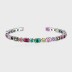 Rainbow Geometric Zirconia Cuff Bangles 100200005