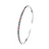 Rainbow Round Zirconia Cuff Bangles 100200007