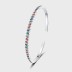 Rainbow Round Zirconia Cuff Bangles 100200007