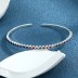 Rainbow Round Zirconia Cuff Bangles 100200007