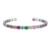 Vintage Rainbow Zirconia Cuff Bangles 100200008