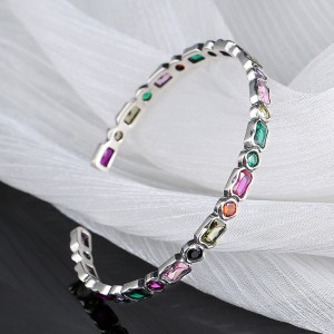 Vintage Rainbow Zirconia Cuff Bangles 100200008 Vintage Rainbow Zirconia Cuff Bangles 100200008