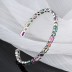 Vintage Rainbow Zirconia Cuff Bangles 100200008