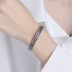 Vintage Rainbow Zirconia Flower Cuff Bangles 100200009