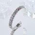 Vintage Rainbow Zirconia Flower Cuff Bangles 100200009