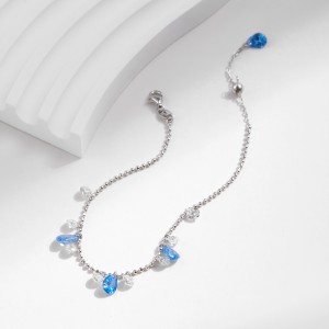 925 Sterling Silver Blink Zirconia Charm Bracelet 100400003