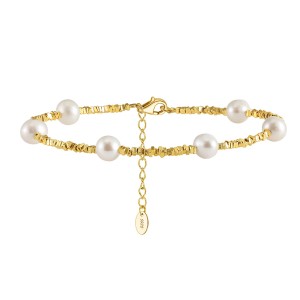 925 Sterling Silver Freshwater Pearl Cube Bracelet 100500012