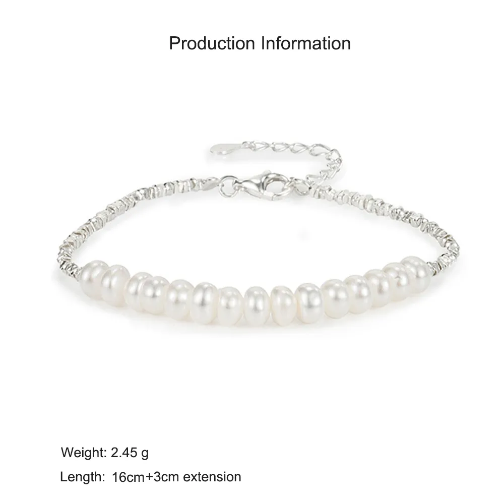 925 Silver Freshwater Pearl Vintage Bracelet 100500044 - image2