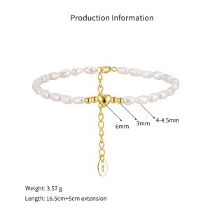 925 Sterling Silver Freshwater Pearl Heart Bracelet 100500051