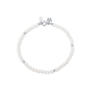 Wholesale 925 Sterling Silver Crystal Pearl Beaded Bracelet 100500055