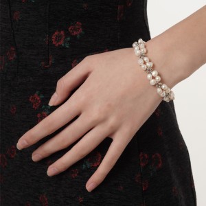 Wholesale 925 Sterling Silver Baroque Freshwater Pearl Cluster Bracelet 100500058 Wholesale 925 Sterling Silver Baroque Freshwater Pearl Cluster Bracelet 100500058