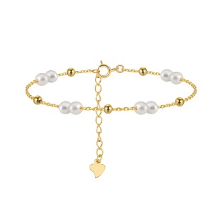 Wholesale 925 Sterling Silver Freshwater Pearl Beaded Chain Bracelet 100500059 Wholesale 925 Sterling Silver Freshwater Pearl Beaded Chain Bracelet 100500059
