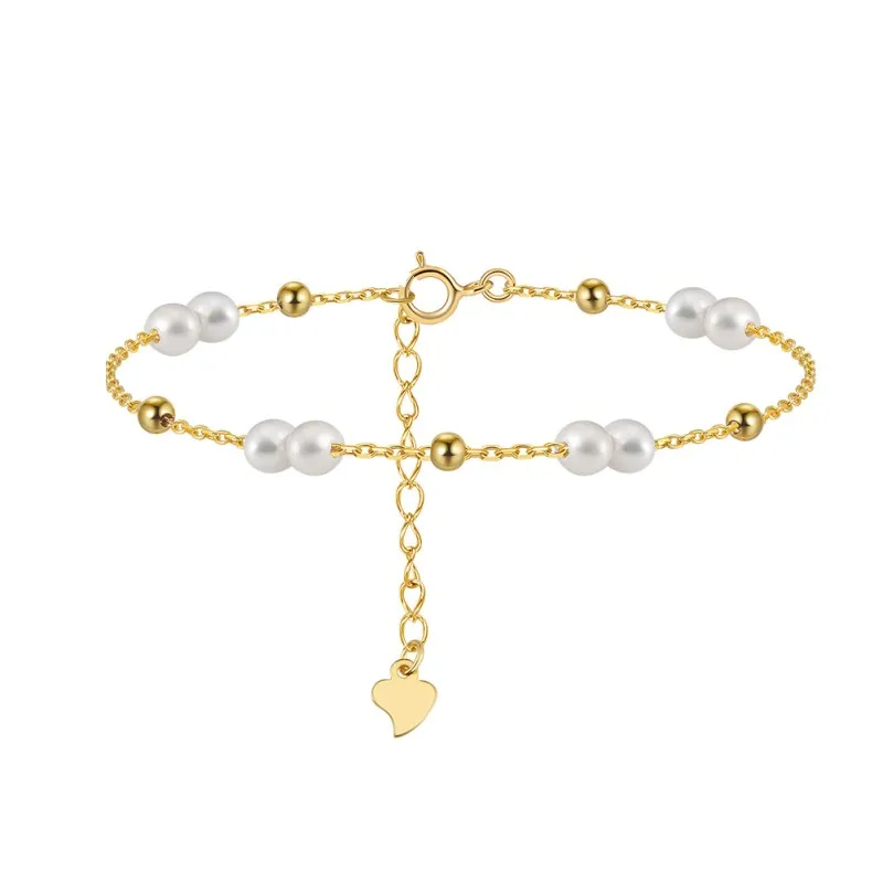 Wholesale 925 Sterling Silver Freshwater Pearl Beaded Chain Bracelet 100500059 Wholesale 925 Sterling Silver Freshwater Pearl Beaded Chain Bracelet 100500059
