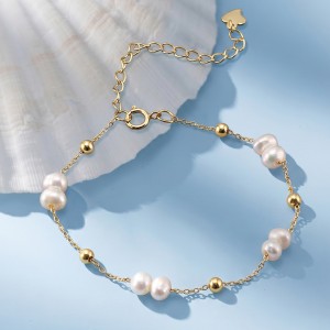 Wholesale 925 Sterling Silver Freshwater Pearl Beaded Chain Bracelet 100500059 Wholesale 925 Sterling Silver Freshwater Pearl Beaded Chain Bracelet 100500059