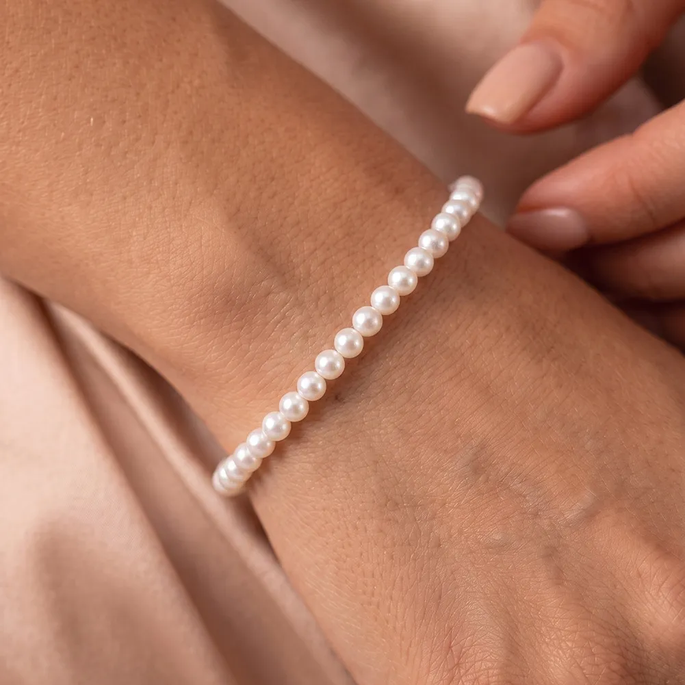 Wholesale 925 Sterling Silver Classic Freshwater Pearl Bracelet 100500060 - image1