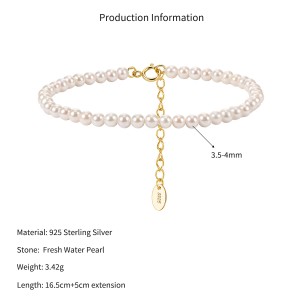 Wholesale 925 Sterling Silver Classic Freshwater Pearl Bracelet 100500060 Wholesale 925 Sterling Silver Classic Freshwater Pearl Bracelet 100500060