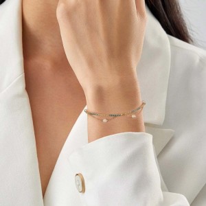 Wholesale 925 Sterling Silver Freshwater Pearl CZ Layered Tennis Bracelet 100500061 Wholesale 925 Sterling Silver Freshwater Pearl CZ Layered Tennis Bracelet 100500061