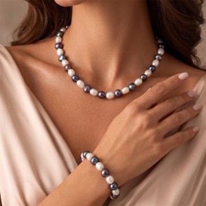 Wholesale 925 Sterling Silver Mixed Color Freshwater Pearl Stretch Bracelet 100500064 Wholesale 925 Sterling Silver Mixed Color Freshwater Pearl Stretch Bracelet 100500064