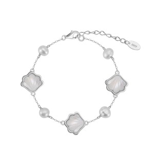Wholesale 925 Sterling Silver Mother of Pearl Shell Baroque Pearl Bracelet 100500073 Wholesale 925 Sterling Silver Mother of Pearl Shell Baroque Pearl Bracelet 100500073