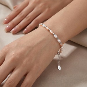Wholesale 925 Sterling Silver Multicolor Freshwater Pearl Beaded Bracelet 100500078 Wholesale 925 Sterling Silver Multicolor Freshwater Pearl Beaded Bracelet 100500078