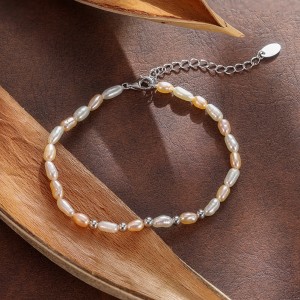 Wholesale 925 Sterling Silver Multicolor Freshwater Pearl Beaded Bracelet 100500078 Wholesale 925 Sterling Silver Multicolor Freshwater Pearl Beaded Bracelet 100500078