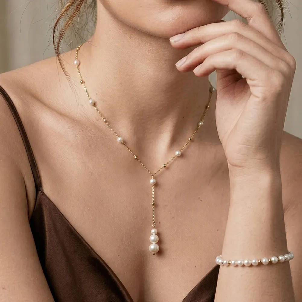 Wholesale 925 Sterling Silver Freshwater Pearl Adjustable Slider Bracelet 100500083 - image1