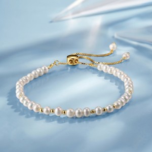 Wholesale 925 Sterling Silver Freshwater Pearl Adjustable Slider Bracelet 100500083 Wholesale 925 Sterling Silver Freshwater Pearl Adjustable Slider Bracelet 100500083