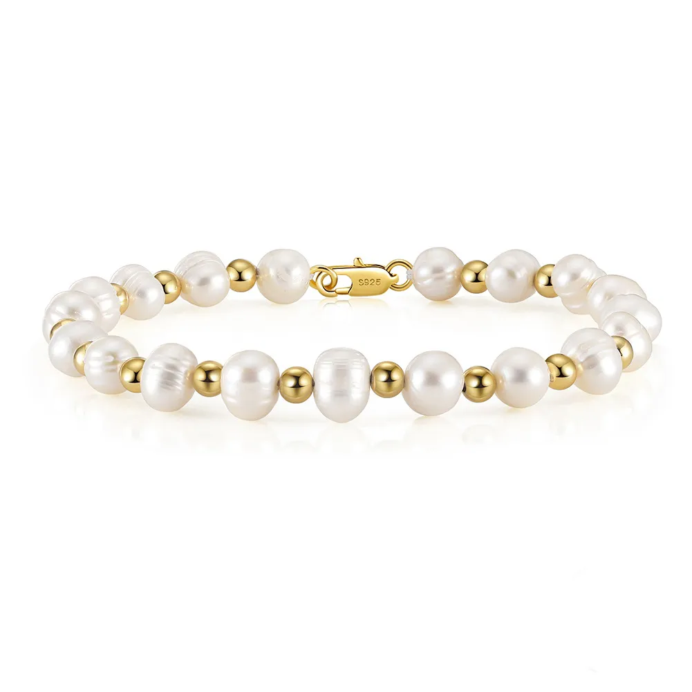 Wholesale 925 Sterling Silver Men Freshwater Pearl Beaded Bracelet100500090 Wholesale 925 Sterling Silver Men Freshwater Pearl Beaded Bracelet100500090