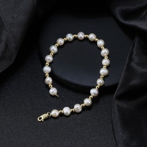 Wholesale 925 Sterling Silver Men Freshwater Pearl Beaded Bracelet100500090 Wholesale 925 Sterling Silver Men Freshwater Pearl Beaded Bracelet100500090