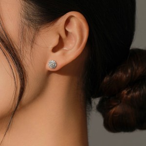 S925 Classical Moissanite Stud Earring 110100024