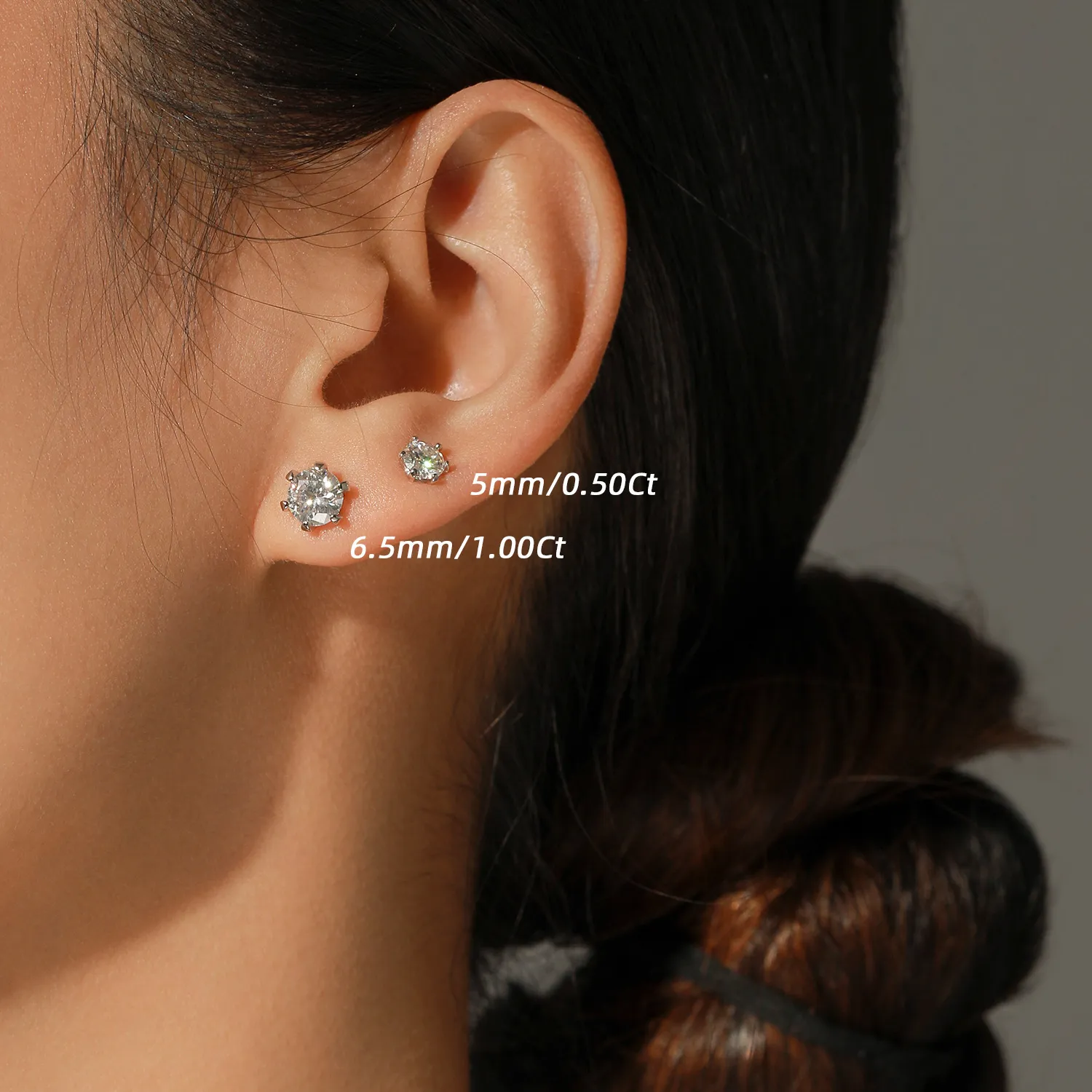 S925 Sparkle Moissanite Stud Earring 110100025 - image1