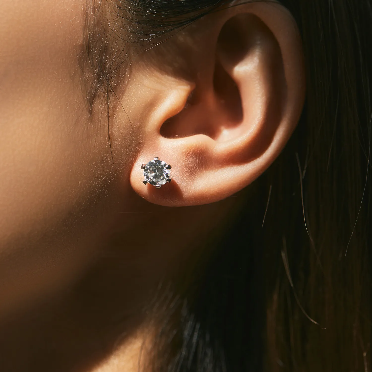 S925 Sparkle Moissanite Stud Earring 110100025 - image2