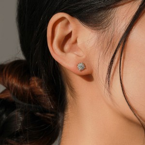 S925 Classical Moissanite Stud Earring 110100028