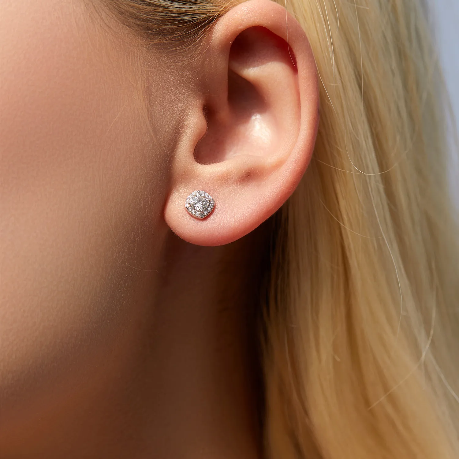 S925 Classical Moissanite Stud Earring 110100035 - image1