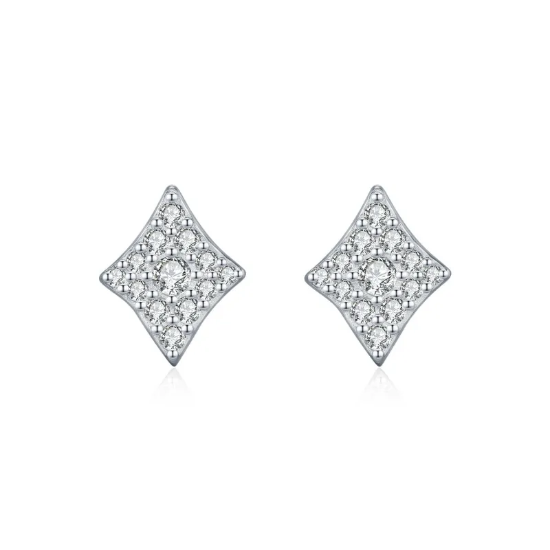 925 Sterling Silver Hip Hop Pave Moissanite Diamond Suit Studs 110100055 925 Sterling Silver Hip Hop Pave Moissanite Diamond Suit Studs 110100055