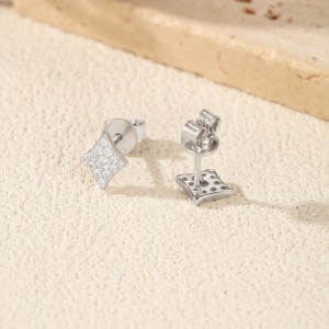925 Sterling Silver Hip Hop Pave Moissanite Diamond Suit Studs 110100055 925 Sterling Silver Hip Hop Pave Moissanite Diamond Suit Studs 110100055