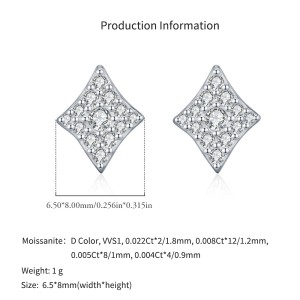 925 Sterling Silver Hip Hop Pave Moissanite Diamond Suit Studs 110100055 925 Sterling Silver Hip Hop Pave Moissanite Diamond Suit Studs 110100055