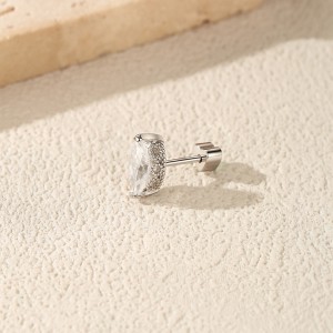 Wholesale 925 Sterling Silver Marquise Moissanite Beaded Cartilage Stud 110100086