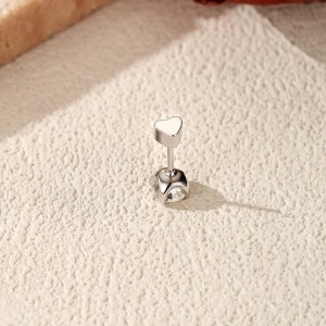 Wholesale 925 Sterling Silver 0.5ct Round Moissanite Cartilage Stud 110100087