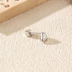 Wholesale 925 Sterling Silver Triangle Cut Moissanite Cartilage Stud 110100088
