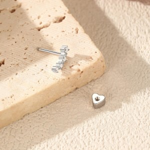 Wholesale 925 Sterling Silver Moissanite Curved Climber Cartilage Stud 110100089 Wholesale 925 Sterling Silver Moissanite Curved Climber Cartilage Stud 110100089